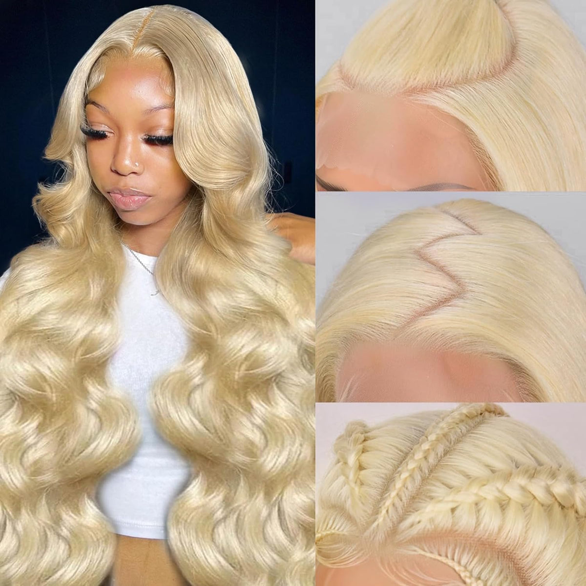 BZN 613 Lace Front Wig Human Hair 13x6 HD Transparent Body Wave 30 Inch Wigs 200 Density