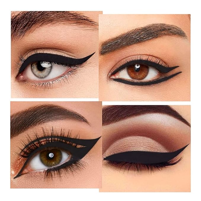 evpct 2Pcs Natural Black Eyeliner Cream Gel Eyeliner Pencil, Black Eye Liner Pencils for Older Women, Waterproof Eyeliners Pencil for Witch Halloween Goth Make up set, Eyeshadow Palette lapiz de ojos
