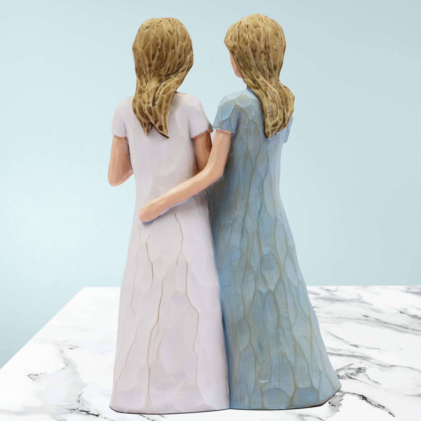 BORLESTA Friend Gifts for Women - Friendship Gifts, Gifts for Friends - You're The Sister I Got to Choose - Sister, Friend Birthday Gifts, Sister Gifts from Sister - Hand-Painted Figure（Blue）