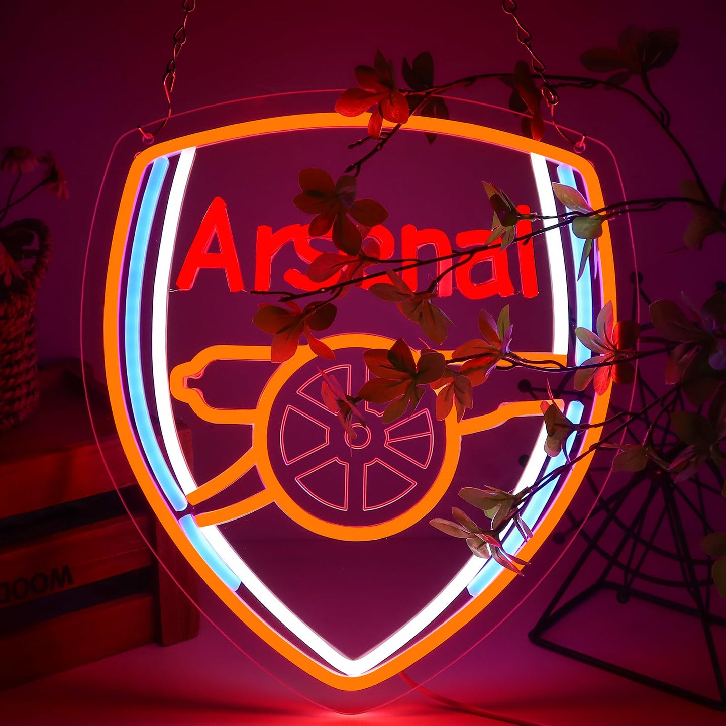 AHlove Football Team Neon Sign for Wall Decor，LED Neon Lights for Bedroom、Man Cave，Birthday、Christmas Gifts for Boys