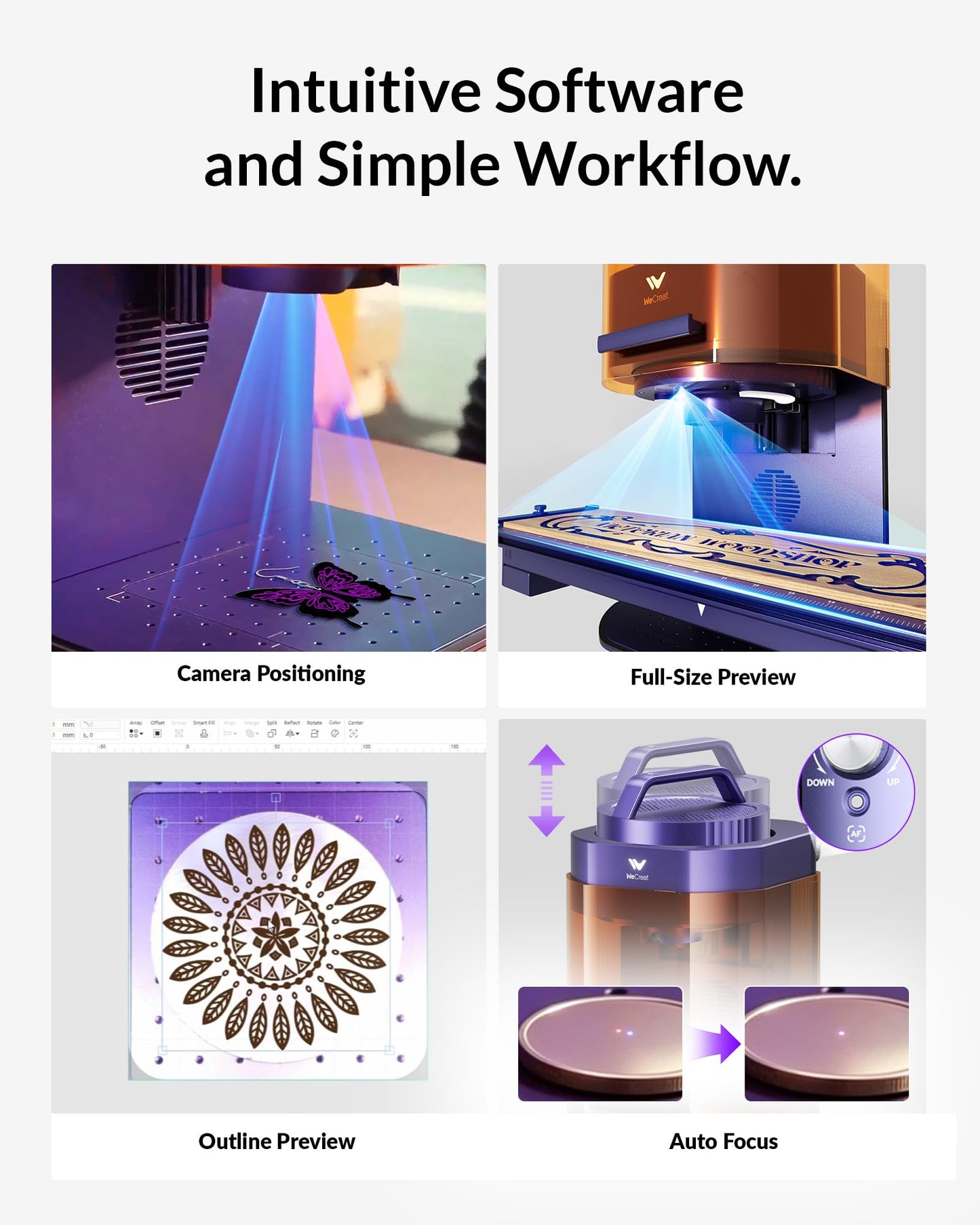 WeCreat Lumos Flex 15W Fiber & 15W Doide Dual Laser Engraver, Built-in 50MP Camera, 10000mm/s Ultra Fast, 3D Embossing, Metal Cutting, Color Marking on Metal, Portable Desktop Laser Engraving Machine