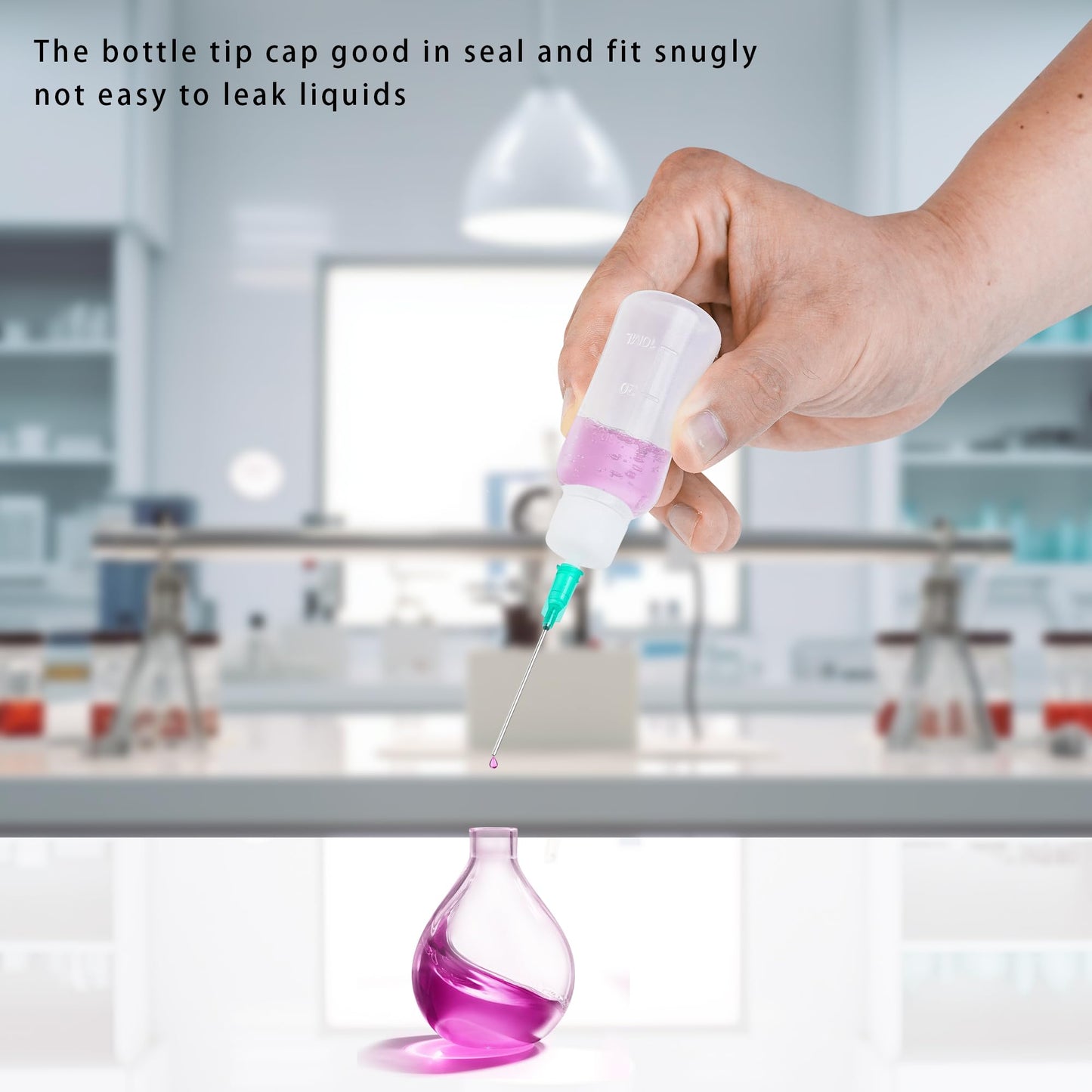 30ml Glue Bottles with Blunt Needle - Precision Tip Squeeze Applicator Dispenser Bottle for Dispensing or Refilling Oil, Liquids, Paint, Quilling Craft