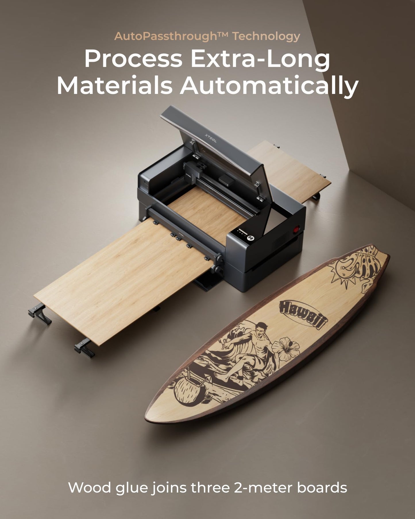 xTool P2S 55W CO2 Laser Cutter, Smart Desktop CO2 Laser Engraver and Cutter Machine, Dual Smart 16MP Cameras, 3D Curved Cylinder Engraving, Create with Wood and Metal Acrylic Glass Fabric Leather