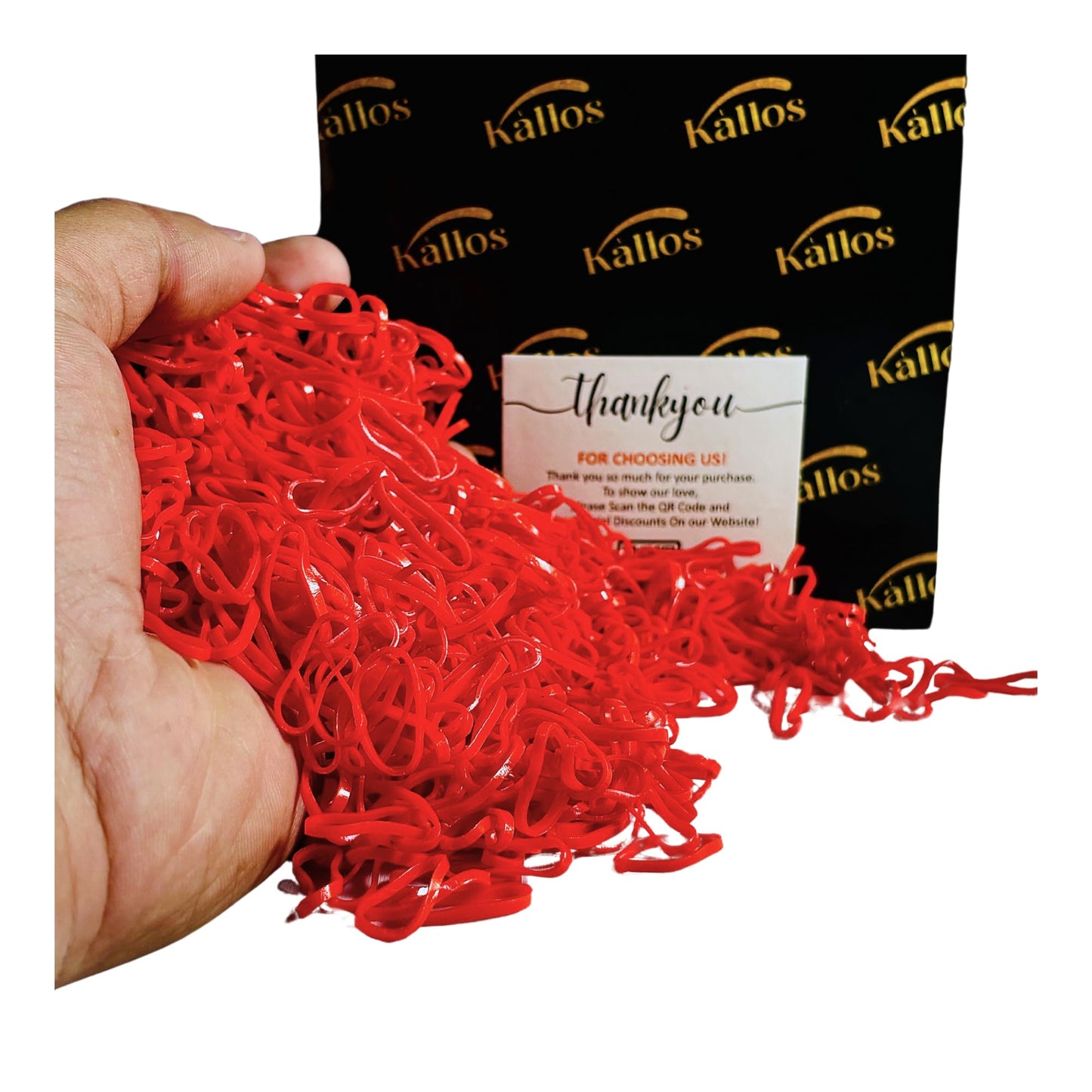500 Pack Red Rubber Bands for Hair - Durable, No-Damage Elastic Hair Ties for Babies, Toddlers, Kids & Adults | Non-Slip, Multi-
