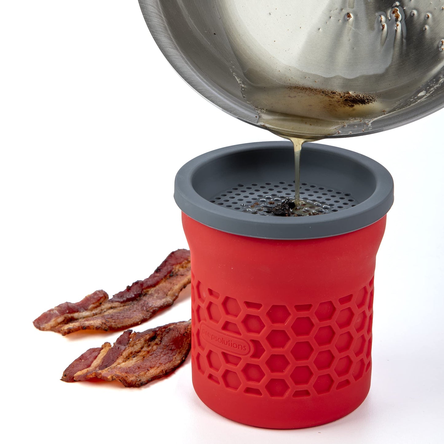 PrepSolutions Grease Strainer – Stainless Steel, Quick & Easy Grease Removal for Cooking