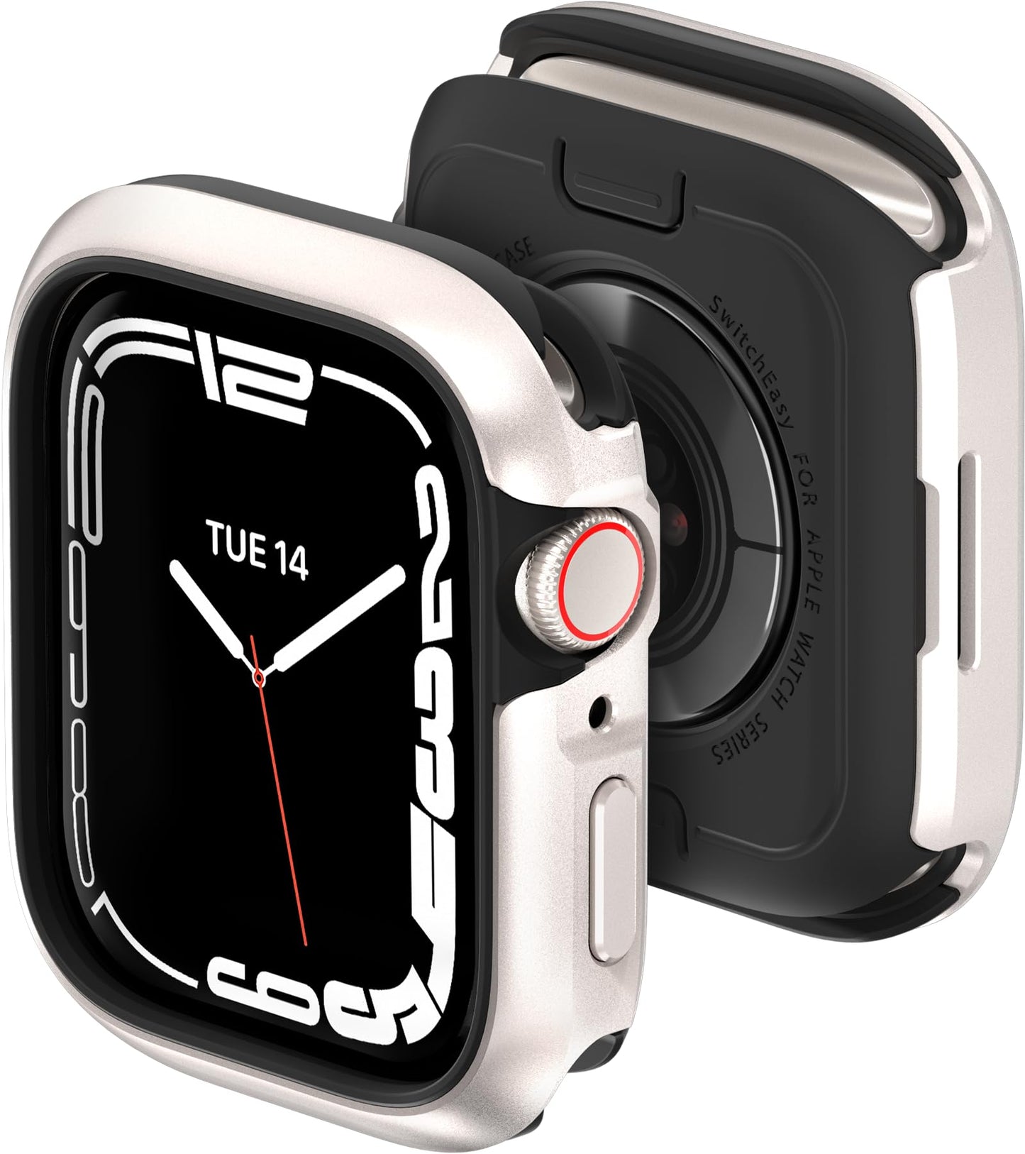 Mageasy Aircraft-Grade Aluminum Rugged Case For 41Mm Apple Watch Series 9, 8, 7 | 2 In 1 Metal Hard Shell With Shockproof Inner