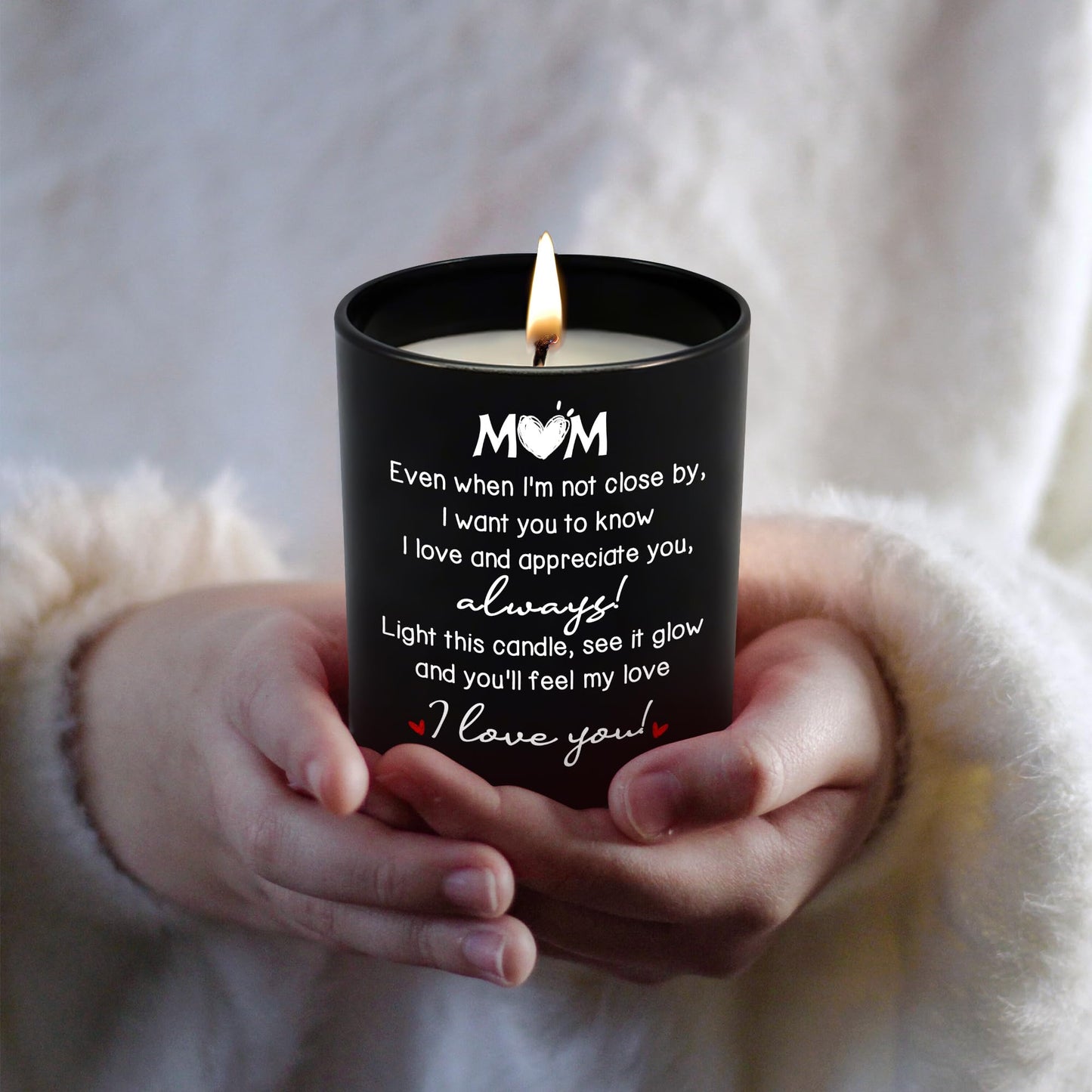 GAUDORA Gifts for Mom from Daughter Son - Long Lasting Vanilla Lavender Scented Candle 10 oz - Long Distance Christmas Birthday Gifts for Mom, Mother in Law, Mama, Grandma, Candle for Women