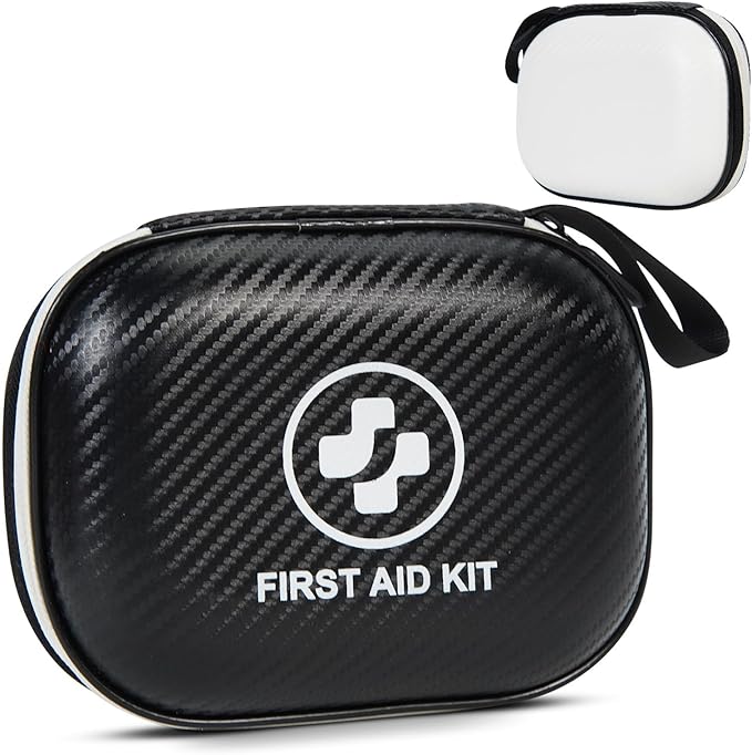 Small First Aid Kit - 185 Pieces Waterproof Emergency Kit for Home, Car, Travel, Camping, Hiking & Outdoor - Portable Hard...