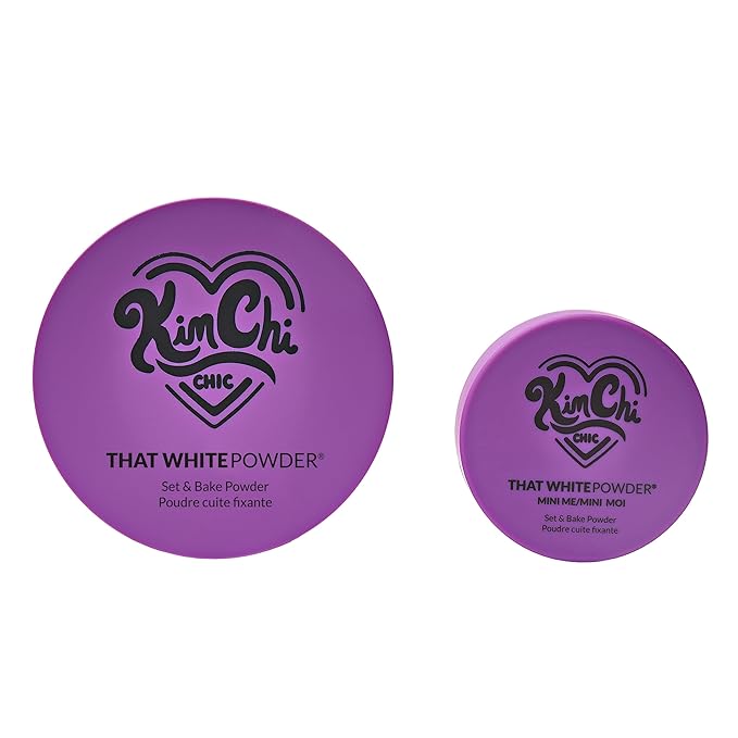KimChiChic Beauty Mini Me That White Powder Set and Bake Mattifying Setting Powder for Makeup, Soft Natural Face Makeup Helps Minimize the Appearance of Fine Lines, 0.17 oz, White