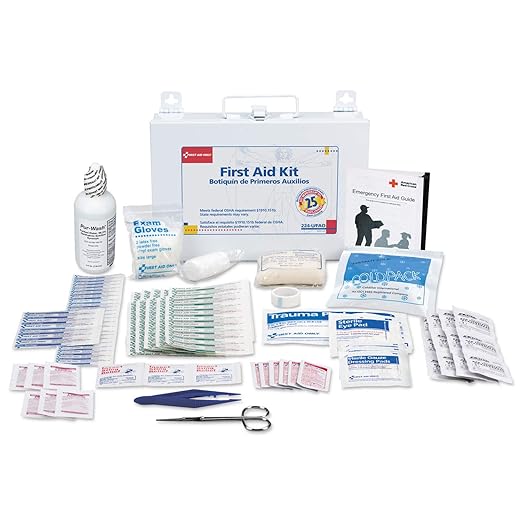 First Aid Only 224-U/FAO OSHA-Compliant 25-Person Emergency First Aid Kit for Office, Home Renovation, Job Sites, and Cons...