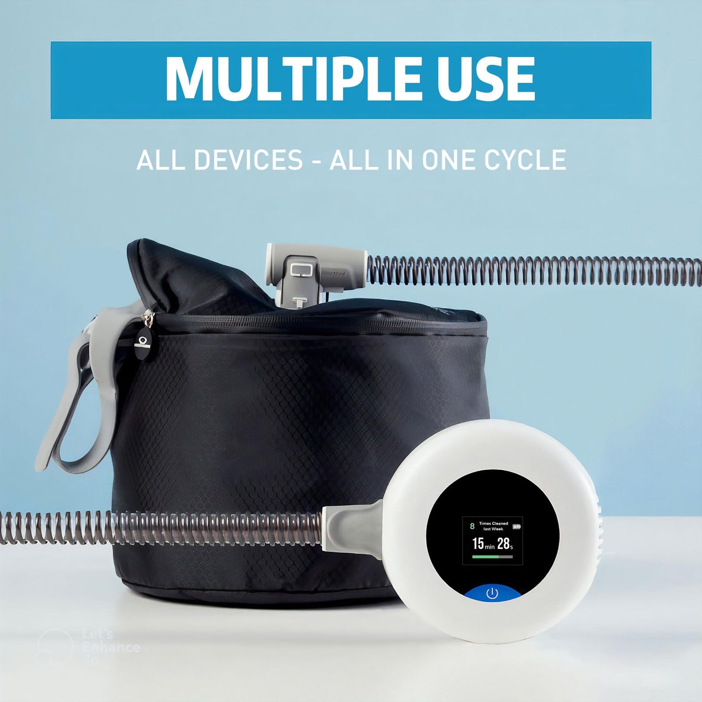 Multi-Function Cleaner Upgraded Cleaning Kit for Virtuclean Machine with 4PCS Filters | 100% Waterless | One-Step Sleep Equipment Maintenance | Easy, Efficient, and Time-Saving Operation