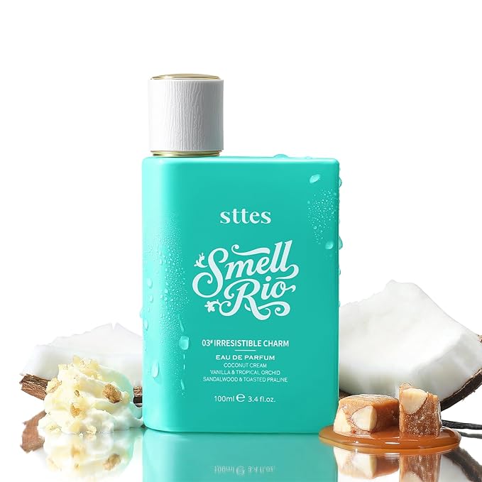 Sttes Perfume 03# (Original 309) Perfume for Women – Long-Lasting Hair Coconut, Vanilla & Toasted Praline Notes – Sweet Scentual Fragrance Eau de Parfum 100ml (3.4 fl oz) – Irresistible Charm