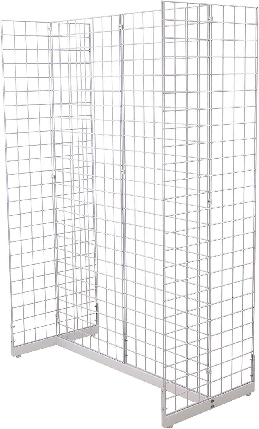 Gridwall Joining Clip Connectors for Grid Panels, Powder-Coated or Chrome Plated Steel (Quantity 20) (20, Black)