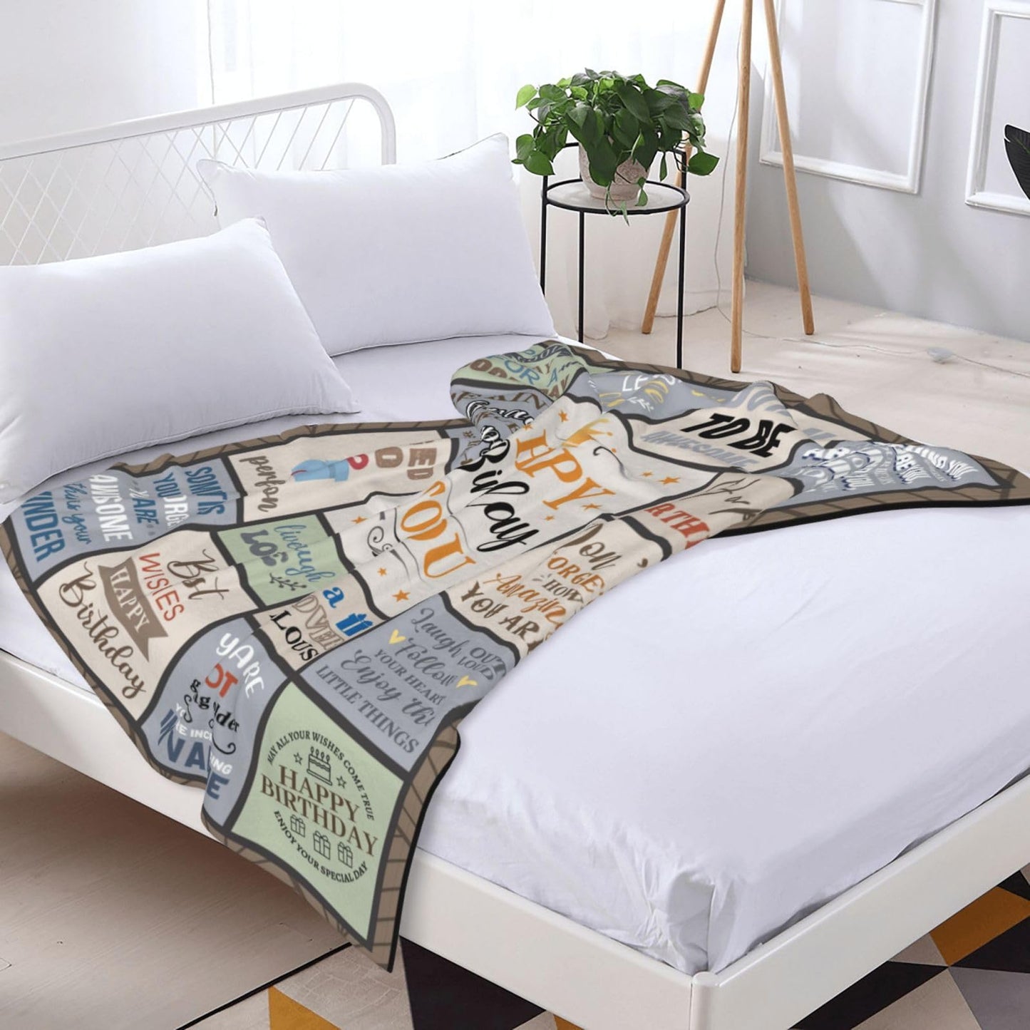 Fiwbnasz Birthday Gifts for Men, Him/Dad/Husband Birthday Gifts, for Dad/Grandpa, Grandpa Birthday Gift from Grandkids, Birthday Blanket for Men 60" X 50"