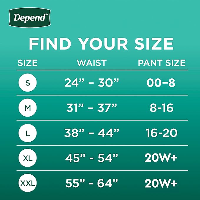 Depend Fresh Protection Adult Diapers, Incontinence & Postpartum Bladder Leak Underwear for Women, Disposable, Maximum, Large, Blush, 72 Count (2 Packs of 36), Packaging May Vary