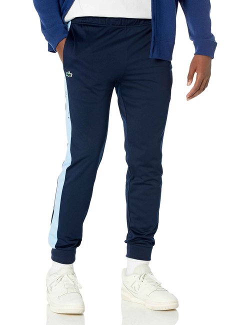 Lacoste Men's Sport Ripstop Tennis Track Pants, Navy Blue/Classic Blue, 3X-Large