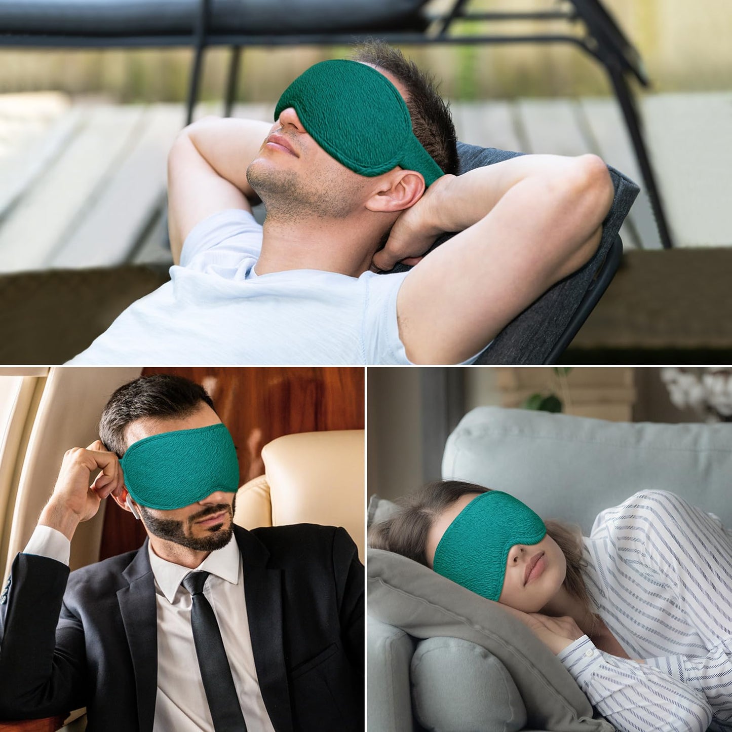 Gritin 100% Blackout Sleep Eye Mask for Women Men,Zero Eye Pressure Sleeping Mask-Ergonomic Design 3D Cutout Eye Movement and Eyelash Friendly Night Blindfold,Soft&Comfortable for Sleeping-Navy Blue