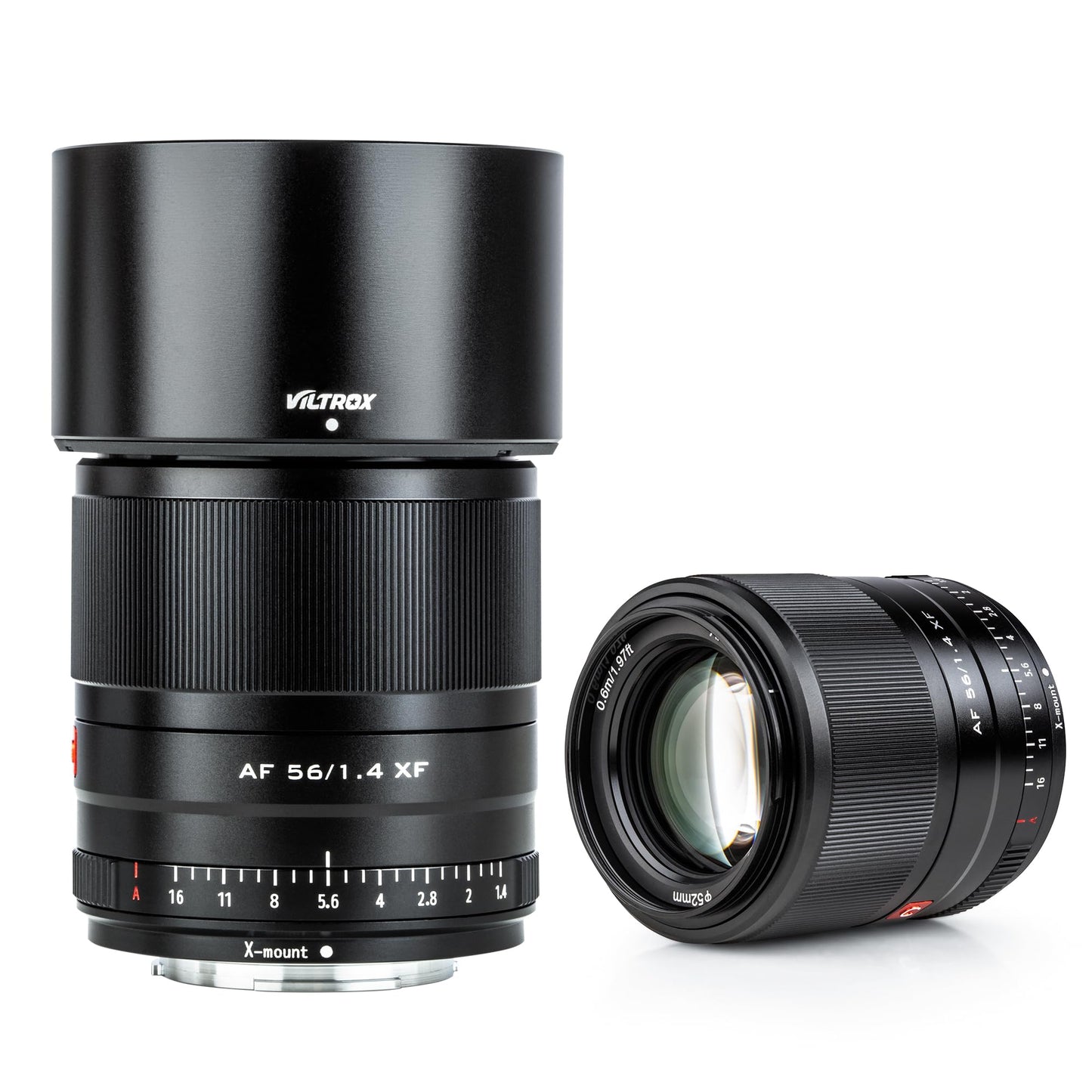 VILTROX 56mm F1.4 STM APS-C Frame Auto Focus Standard Prime Lens for Fuji Fujifilm X-Mount Mirrorless Digital Camera X-M1 X-H1 X-PRO3 X-PRO2 X-T4 X-T3 X-T2 X-S10 X-T30 X-T20 X-T200 Black
