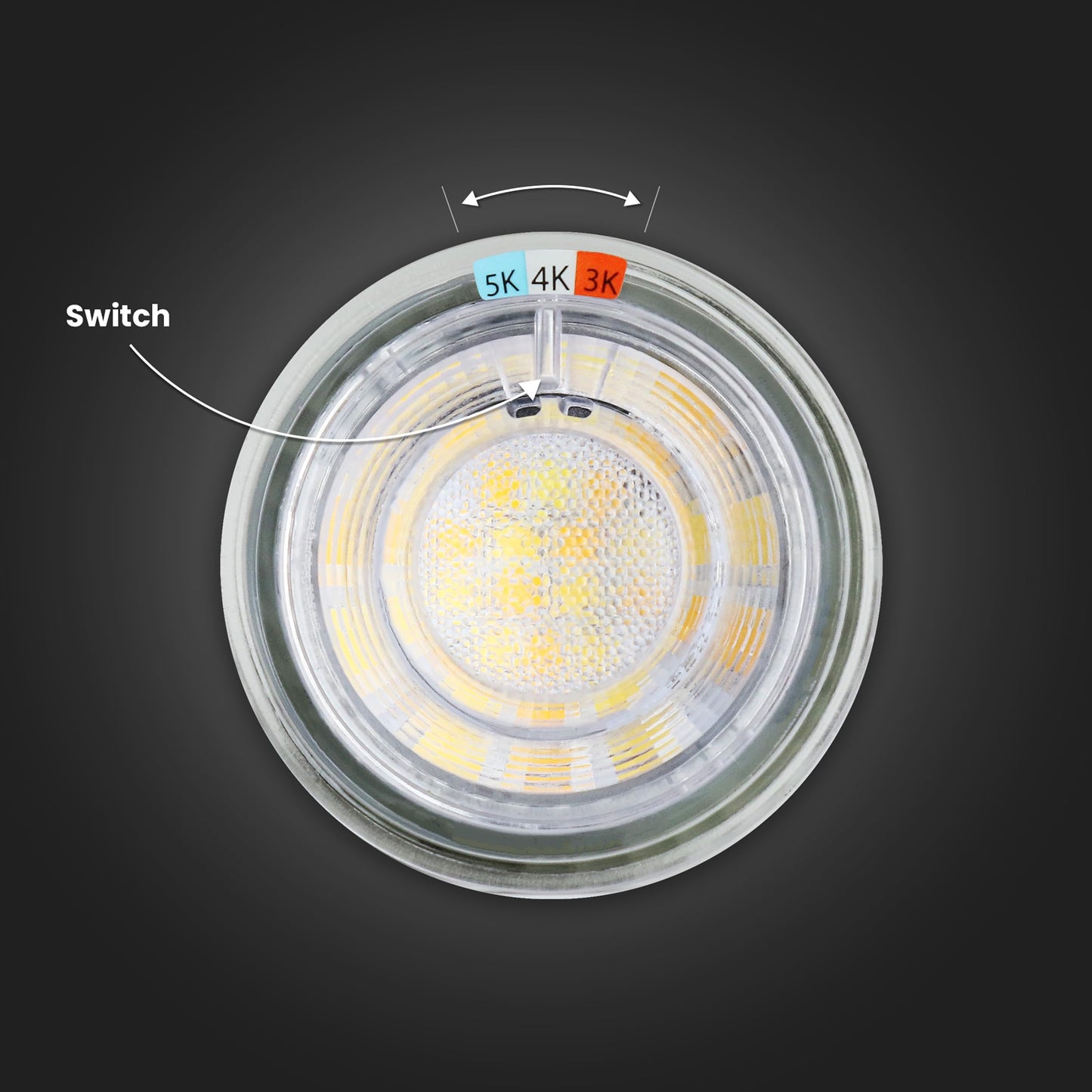 Feit Electric MR16 LED Reflector Light Bulb, 35W Equivalent, Dimmable, GU10 Base, 90+ CRI, 300 Lumen, Adjustable Color Temperature Track Lighting, 25,000-Hour Lifespan, BPMR16GU10353CCTCA/3, 3-Pack