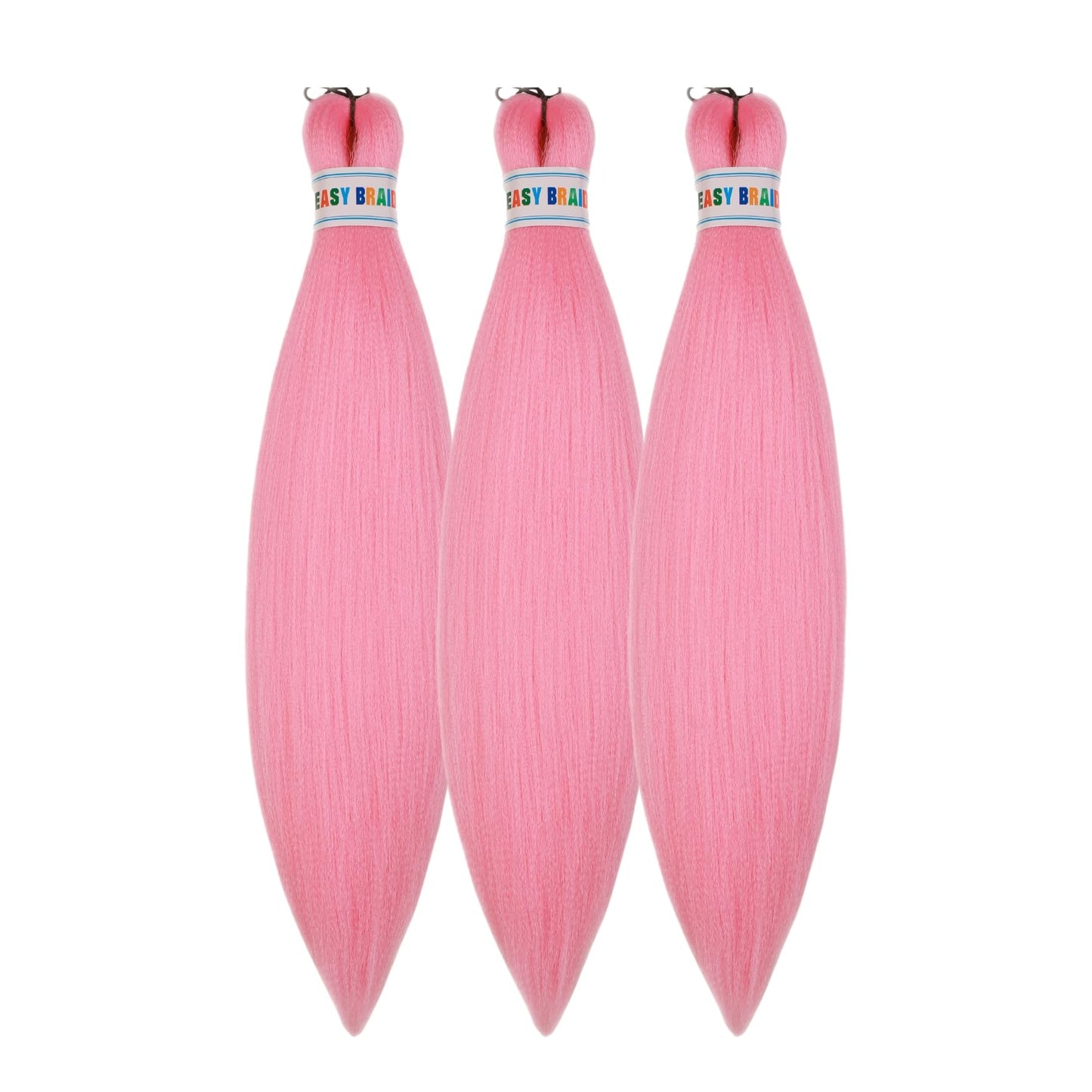 Pink Braiding Hair Pre Stretched 16 Inch Short Synthetic Kids Box Braids Hair Extension for Braiding