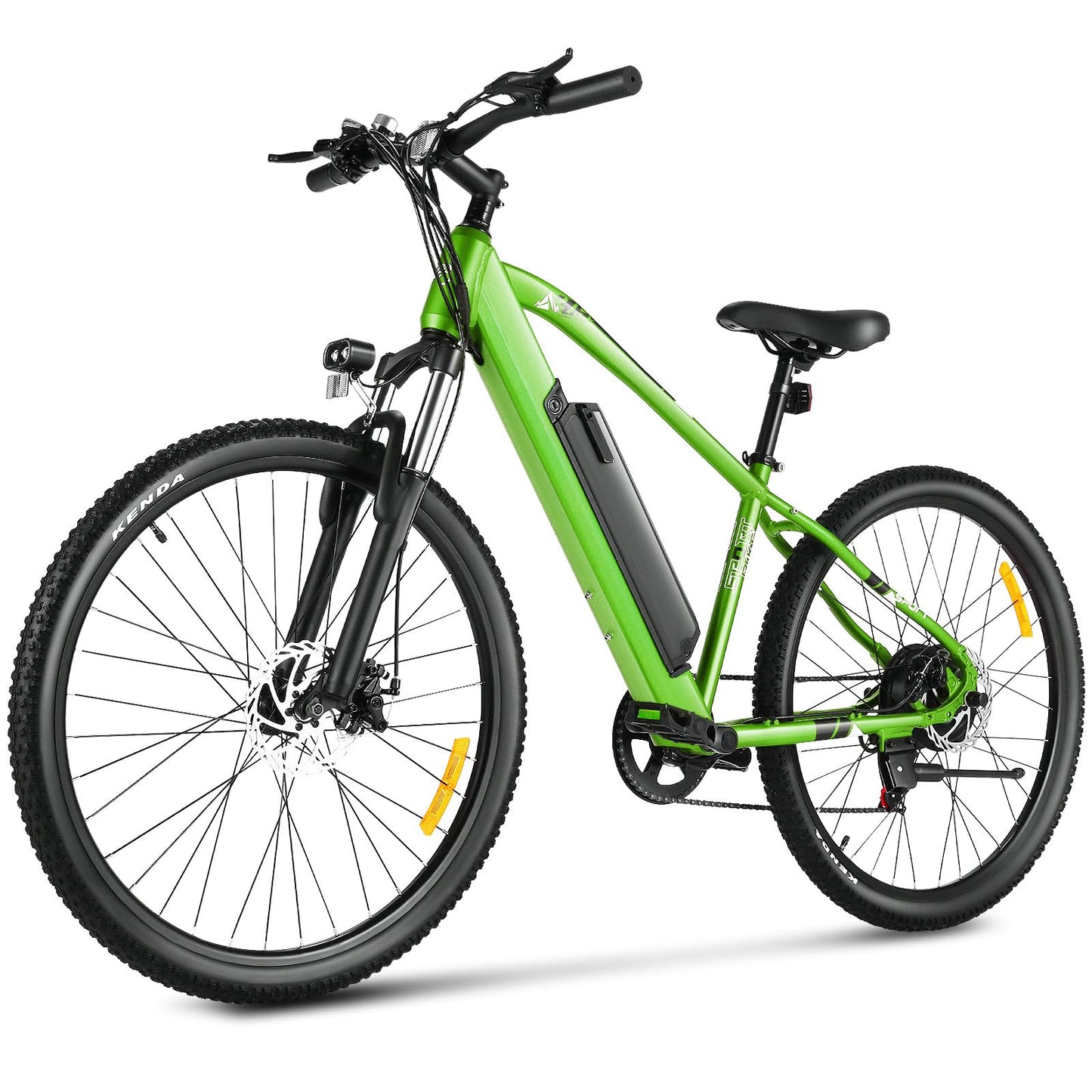 ANCHEER 27.5" Electric Mountain Bike, 750W Motor, 60 Mile Range, 48V/499Wh Removable Battery, LCD Display, Adult eBike, Green
