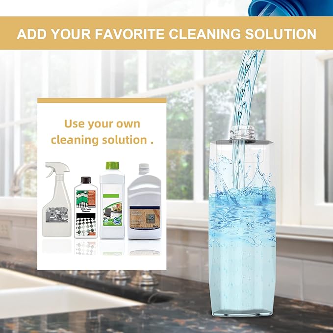 Spray Mop for Floor Cleaning - Microfiber Wet Floor Mop with 3 Washable Pads and Refillable Bottle, Flat Mop with Sprayer for Kitchen Wood Hardwood Laminate Tile Floors Dust Cleaning