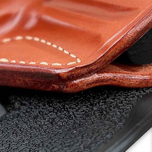 Premium Leather OWB Paddle Holster Open Top Fits Colt King Cobra/Colt Viper 357 Mag 6-Shot 3" Barrel, Right Hand Draw, Brown Color #1631#
