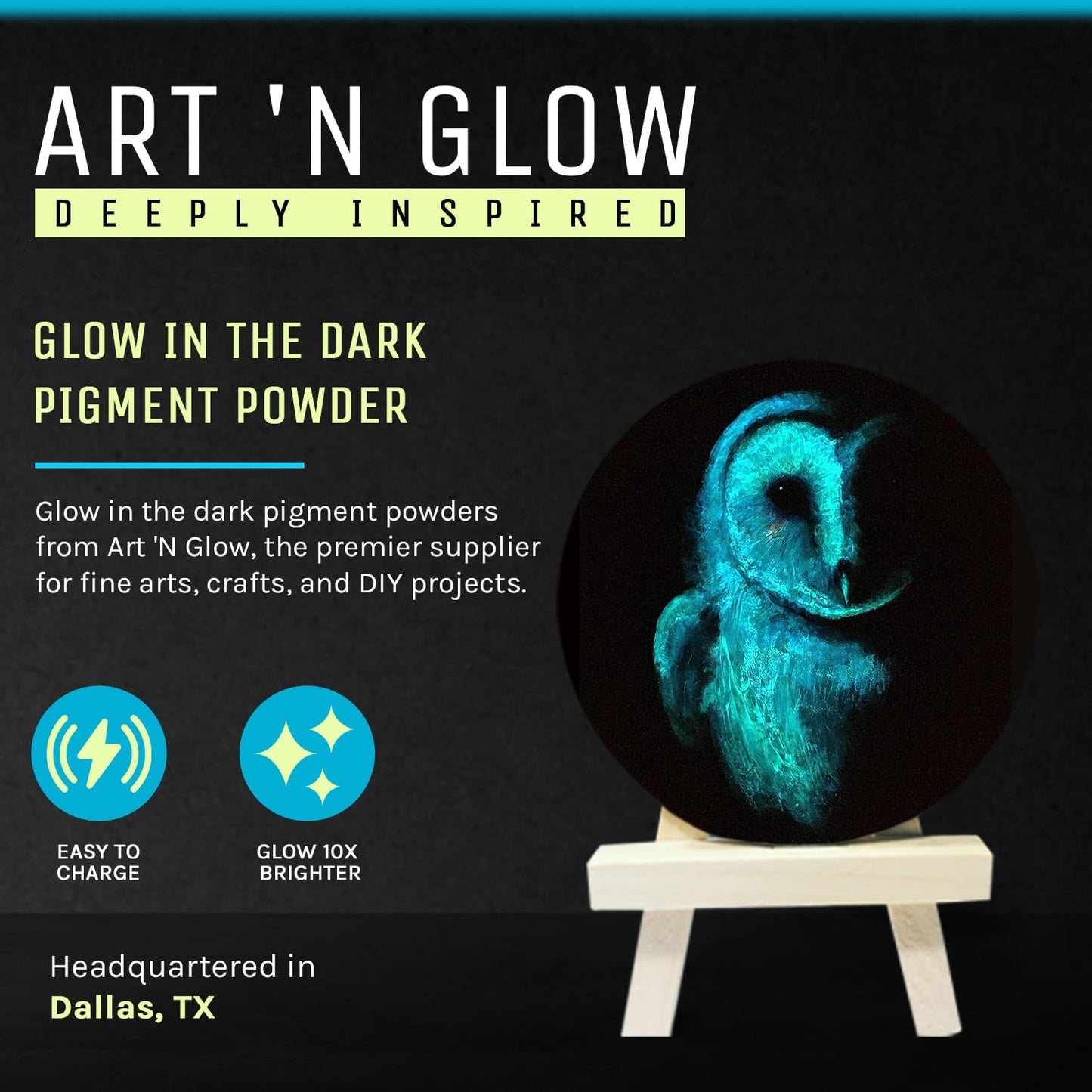 Glow in The Dark Pigment Powder - Neutral and Fluorescent Color for Art Painting, Fine Art, Nail Art Paint, and DIY Crafts - Long Lasting 10+ Color Options - Neutral Aqua - (1 Kilogram)