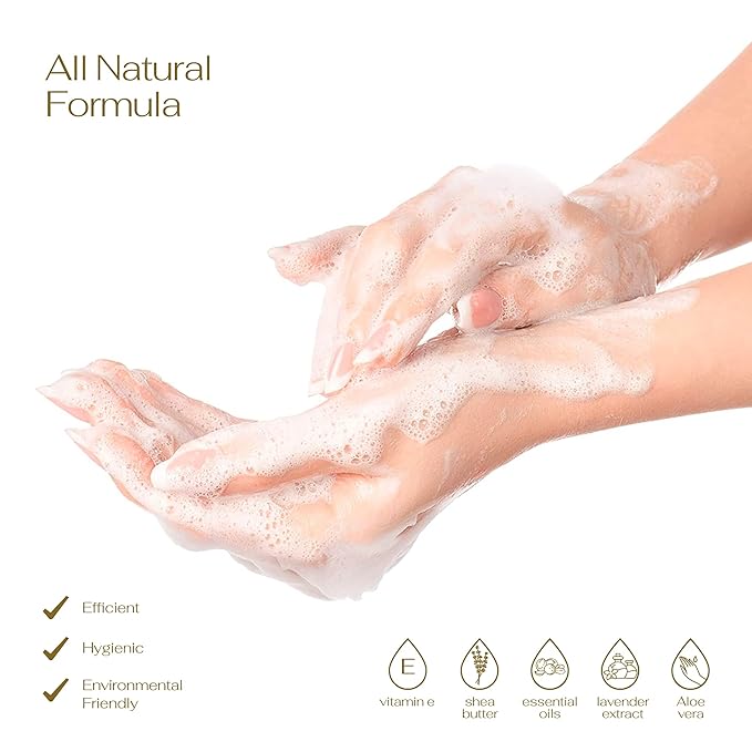 LOVERY Foaming Hand Soap-Packof 3-Moisturizing Hand Soap with AloeVera & Essential Oils-Alcohol-Free Hand Wash in Honey Almond, PomegranatePeach, Lavender Jasmine Scent-Free Bracelet