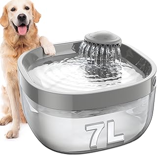 7L/1.8Gal Dog Water Fountain for Large Dog, FEELNEEDY Dog Water Bowl Dispenser Pet Water Fountain, Water Dispenser for Dog...