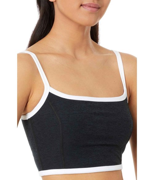 Beyond Yoga Women's Spacedye New Moves High Cropped Tank, Darkest Night, XS