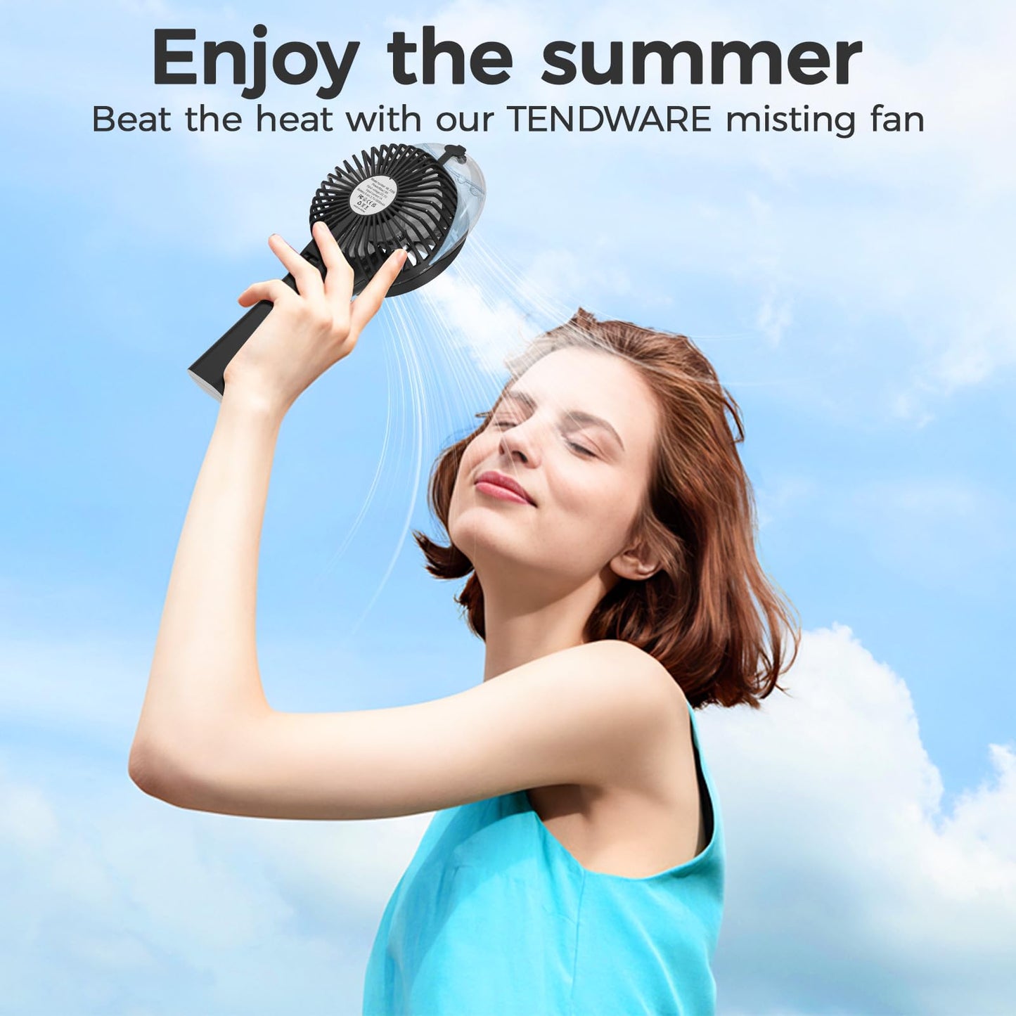 Panergy Handheld Misting Fan - Rechargeable Battery Operated,Handheld Personal Fan With Mist Spray, Electric Hand Fans, 180 Fold