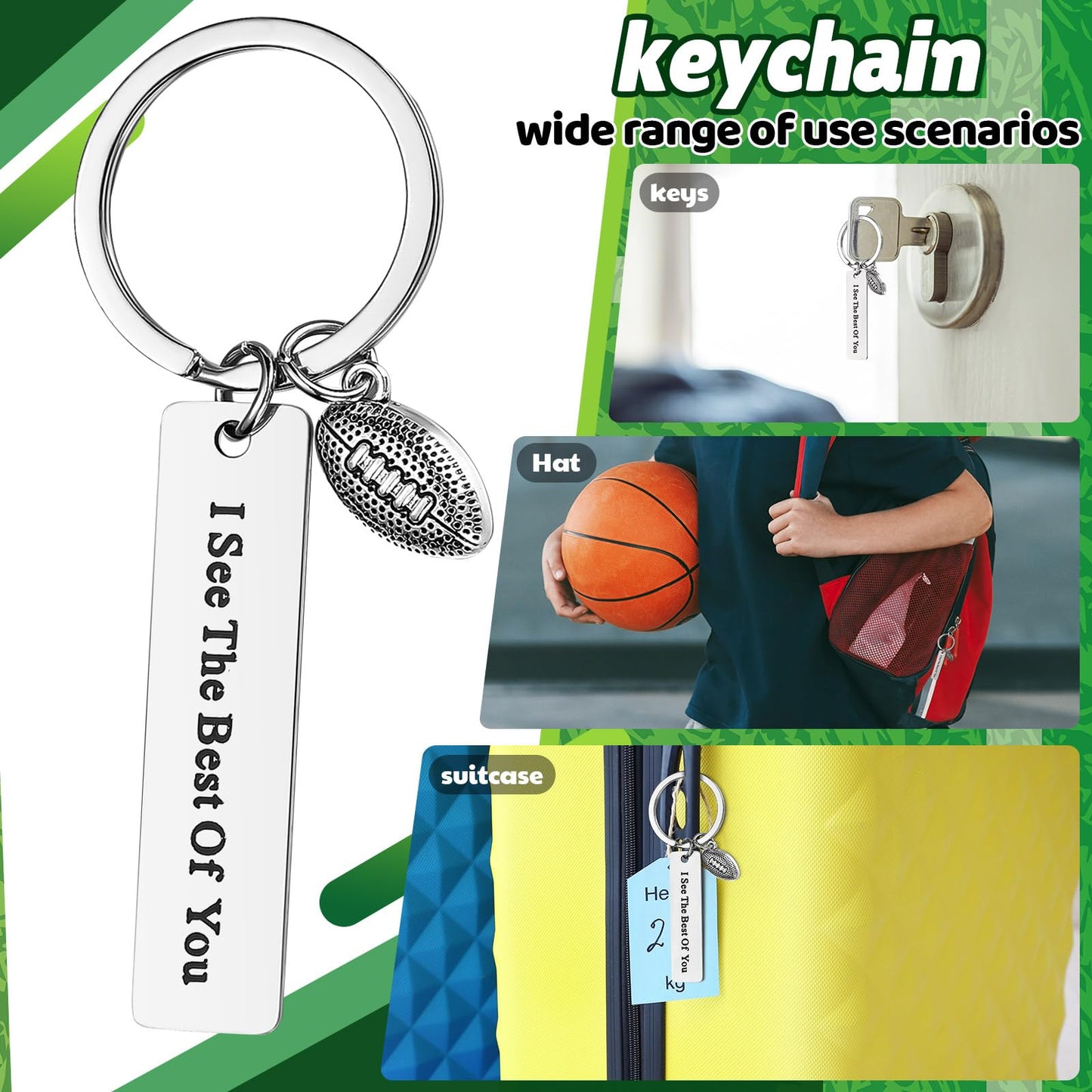 VioraWhite 6 Pcs Football Fan Gift Set Football Tumbler Gift Football Socks Football Cap Football Keychain Gift Box for Men Dad Boyfriend Husband Brother Friends Football Birthday Gift
