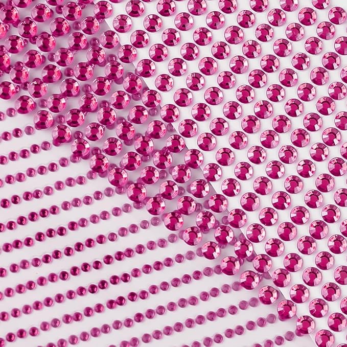 3090PCS Face Gems Eye Jewels Rhinestones Crystals Stickers 3/4/5/6mm with Rose Rhinestones Stickers for Body, Stick on Jewels Makeup Glue for Face Eye Hair Nails Make up and Craft Decor
