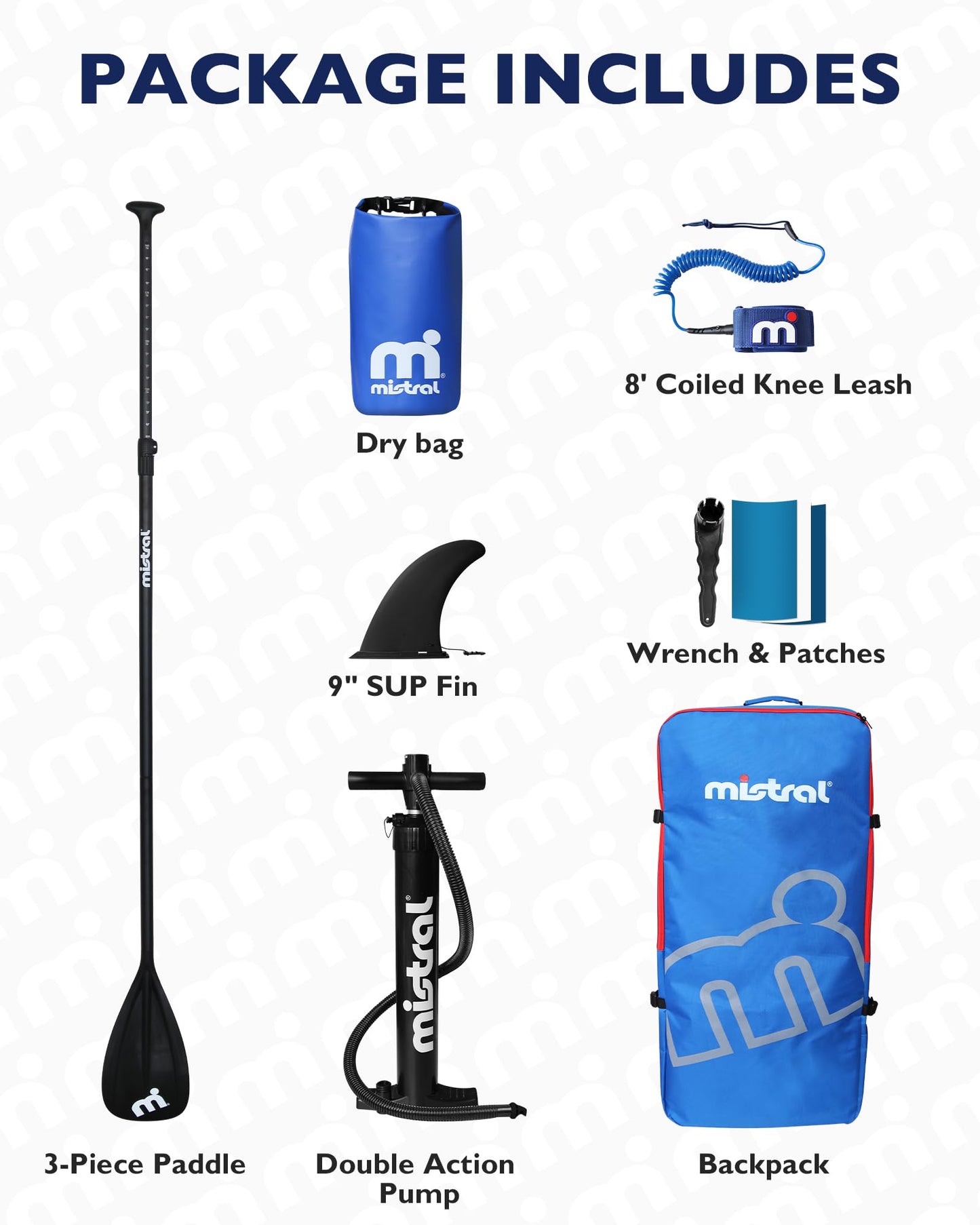 Mistral Stand Up Paddle Board, 11'x31''x6'' Inflatable SUP Yoga & Pilates Kayaking Boards, Stable and Lightweight Paddleboard for All Skill Levels, with SUP Accessories for Adults & Youth