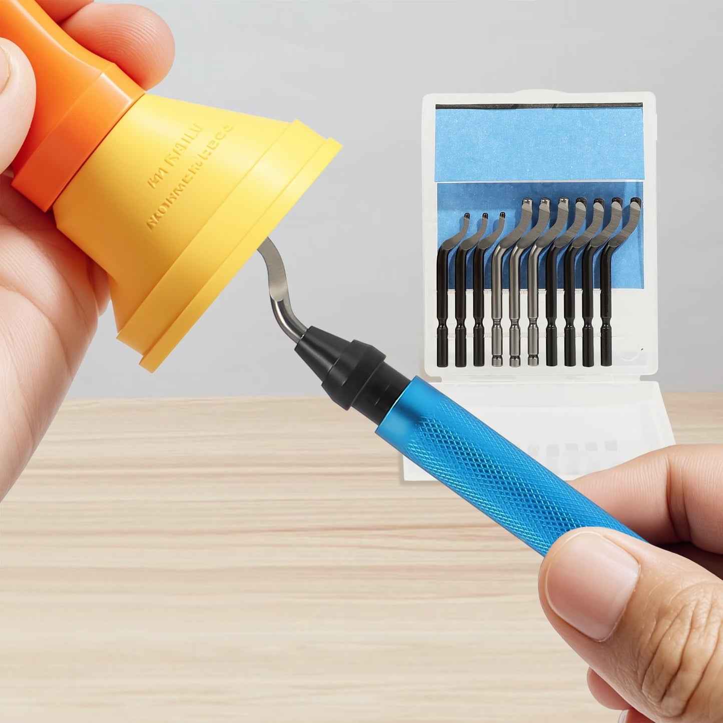 VASTOOLS Deburring Tool for 3D Printer,18pcs,10pc Multiuse Blades Removing Burr,6Pcs Needle File,Micro Wire Cutter for 3D Print, Plastic Models