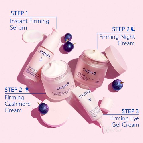 Caudalie Resveratrol-Lift Retinol Alternative Firming Night Cream Moisturizer, Refillable Jar - 50 mL