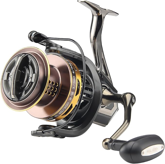Big Game Surf Spinning Fishing Reel 8000/12000,20KG Drag Power Backlash-Free Bearings,Metal Reel Seat,Zinc Alloy Gear for ...