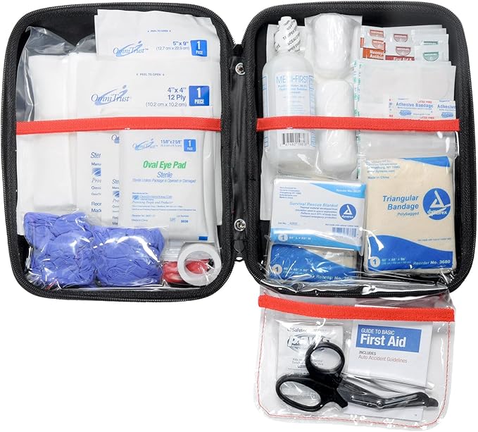 MFASCO First Aid Car Kit - Outdoor First Aid Kit for Emergencies, Compact First Aid Kit Car Essential for Travel & Campin...