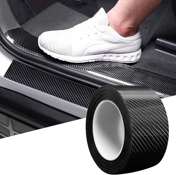 DGSL Car Door Edge Guards Door Sill Protector, 2.7In x 33Ft 5D Carbon Fiber Car Wrap Film, Vinyl Automotive Wrap Film Ant...