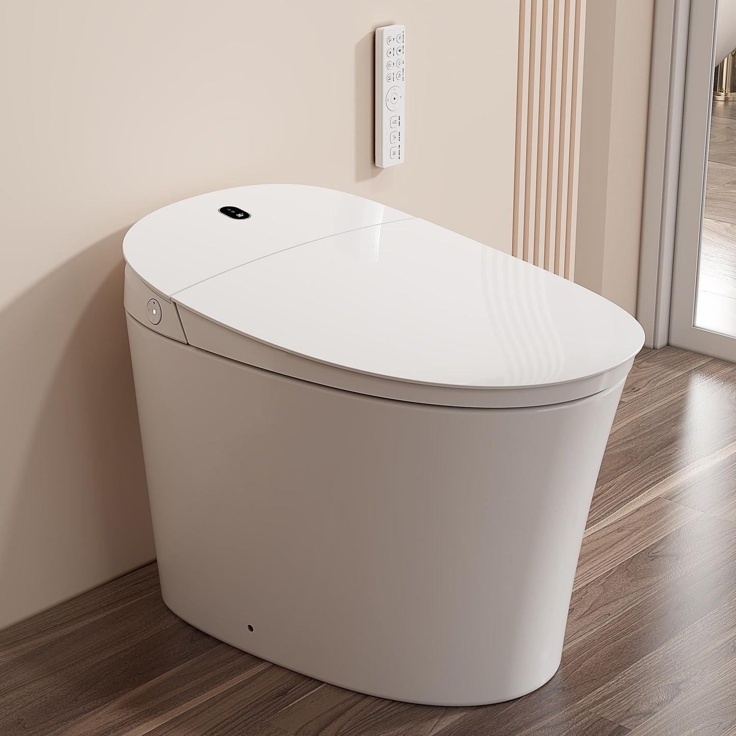 BatheCo Smart Toilet with Bidet Built in, Elongated Japanese Toilet with Powerful Flusht, Heated Bidet ADA Comfort Height, Dryer, Deodorizer, Night Light