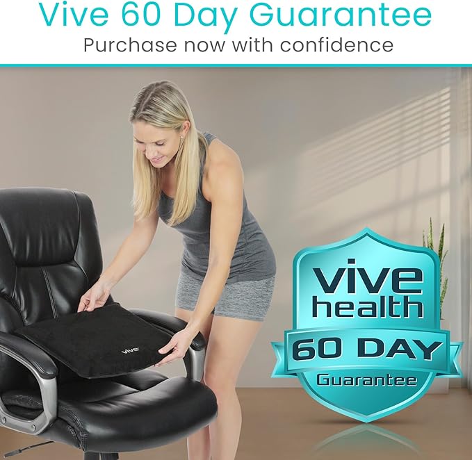 Vive Inflatable Seat Cushion - Portable Pad for Stadiums, Bleachers, Airplanes, Travel, Hiking, Camping, Backpacking, Sporting Events, Picnics - Lightweight Padded Seat Resistant to Tears & Snags