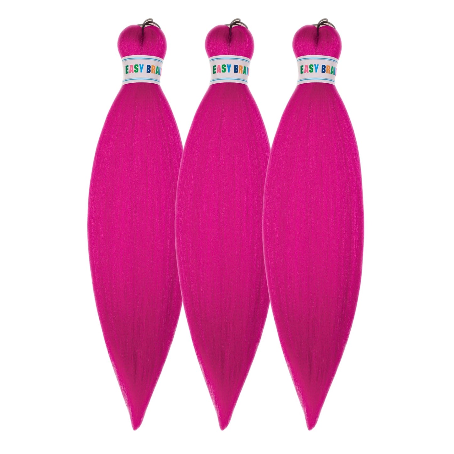 Kids Braiding Hair Pre Stretched Hot Pink 16 Inch Short Synthetic Box Braids Hair for Braiding