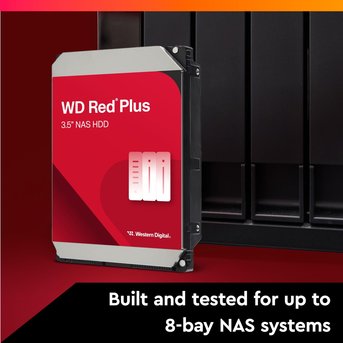 Western Digital 10Tb Wd Red Plus Nas Internal Hard Drive Hdd - 7200 Rpm, Sata 6 Gb/S, Cmr, 256 Mb Cache, 3.5 - Wd101Efbx