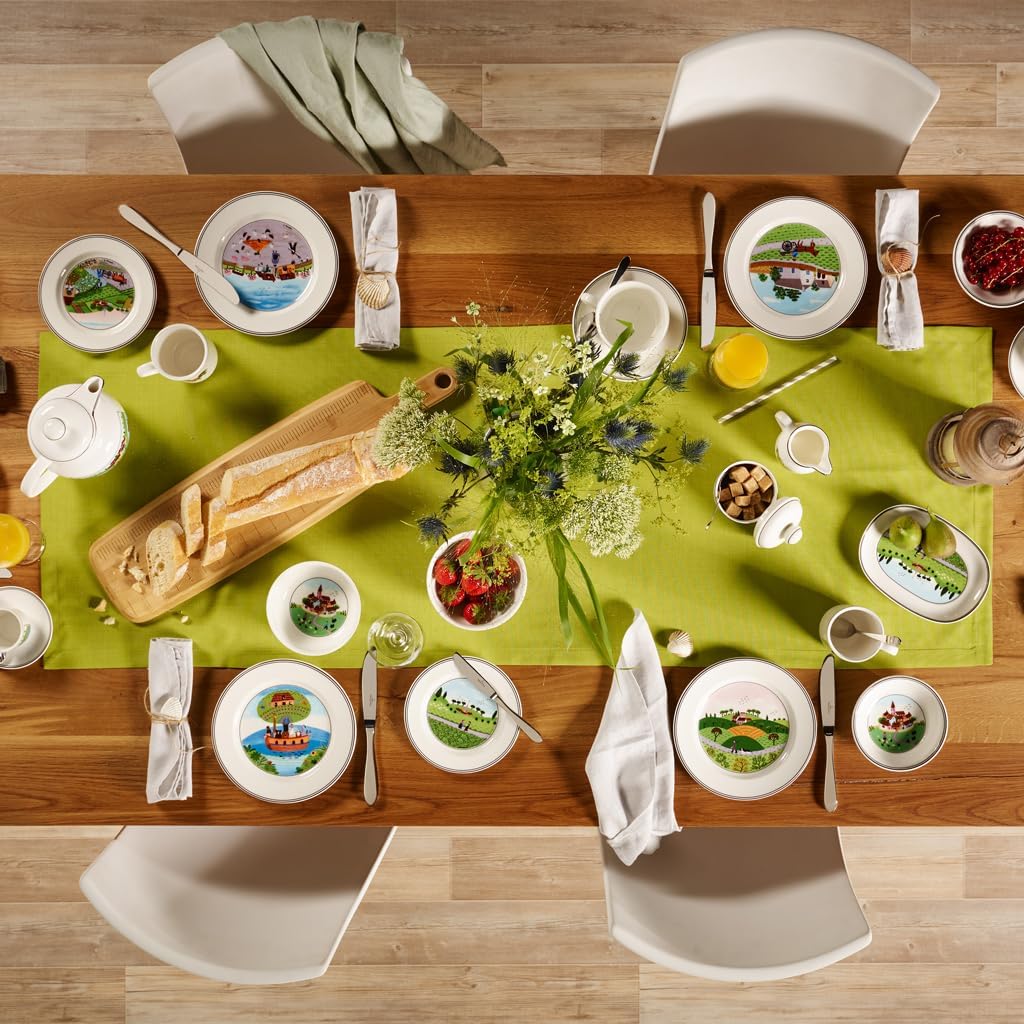 Villeroy & Boch Design Naif Bread & Butter Plate #2-Spring Morning, 6.75 in, Premium Porcelain, White/Colorful