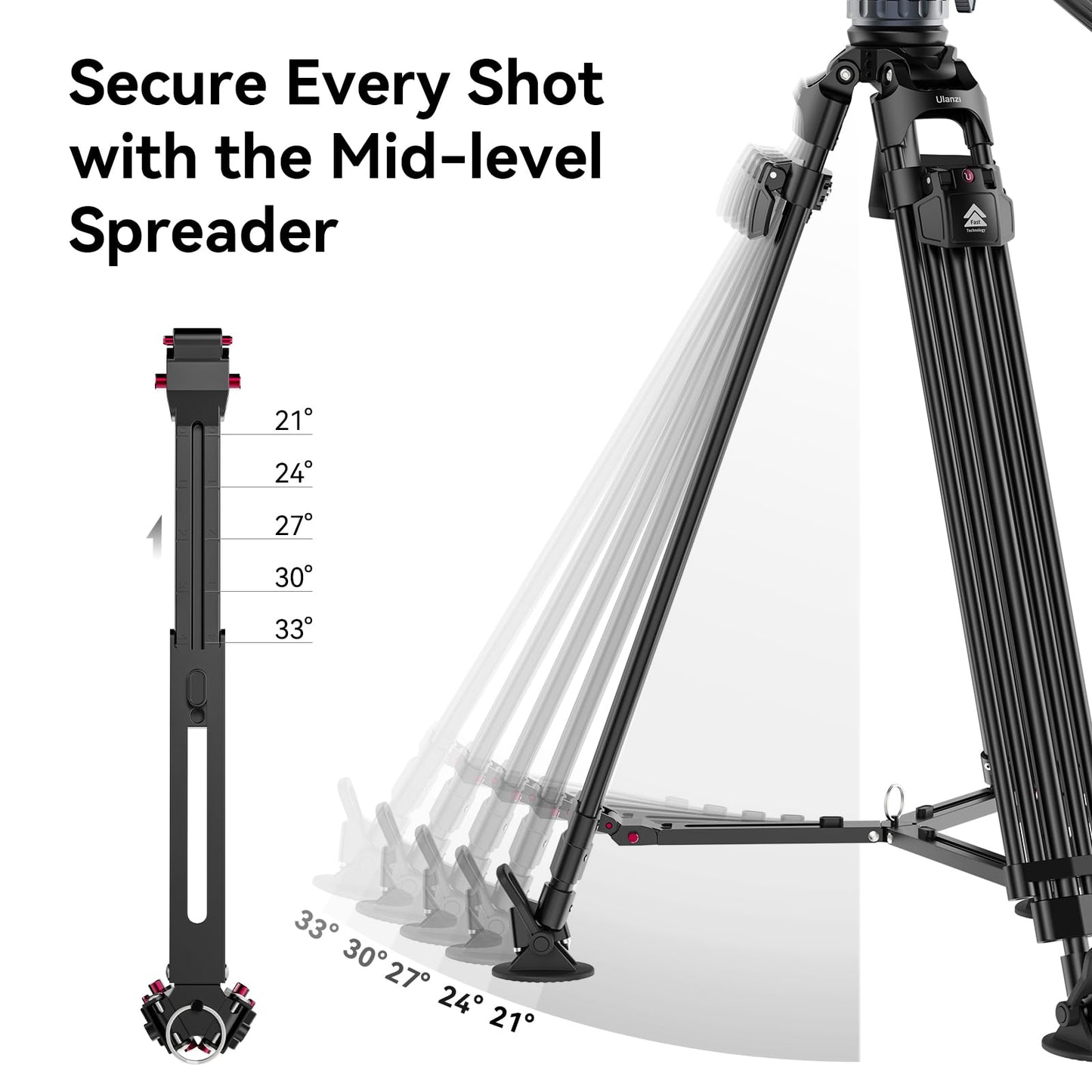 VIJIM TT48 Camera Tripod, 64inch Professional Heavy Duty Tripod for Camera with 360 Fluid Head, Friction Damping, Mid Level Spreader, Compatible with Canon Nikon DSLR Camera Camcorder, Max Load 22lb
