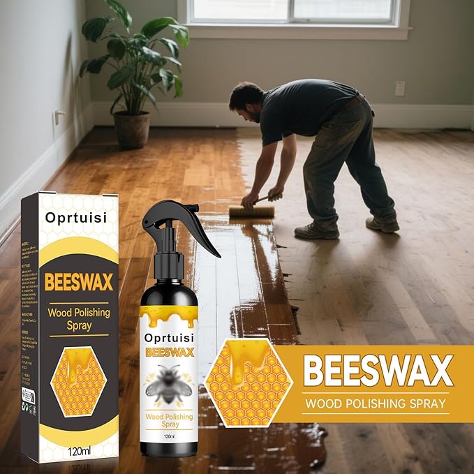 Oprtuisi Natural Beeswax Furniture Polish Spray, Wood Cleaner and Polish, 2-Pack