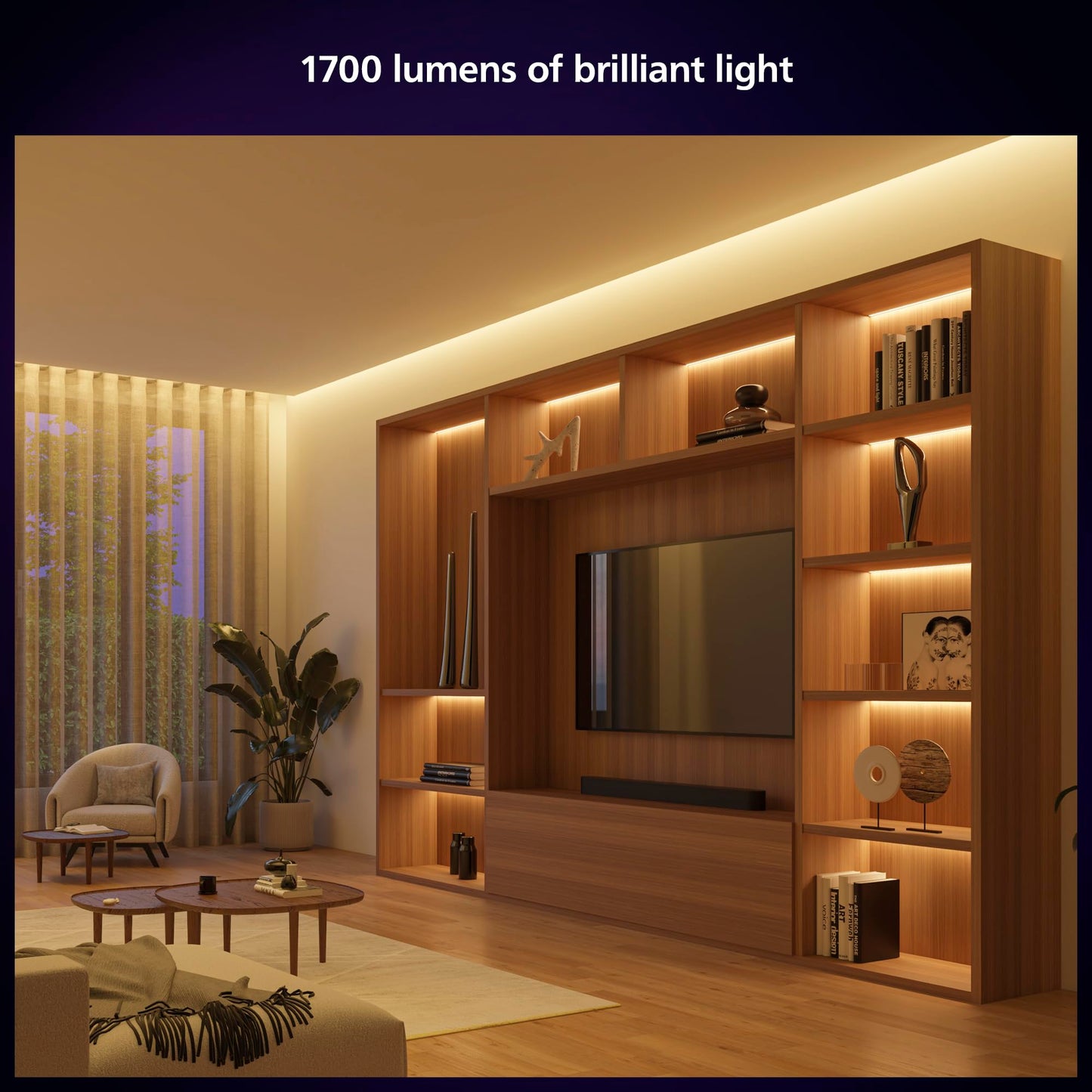 Philips Hue Bluetooth Smart Lightstrip Plus 1m/3ft Extension (No Plug), (Voice Compatible with Amazon Alexa, Apple Homekit and Google Home), White