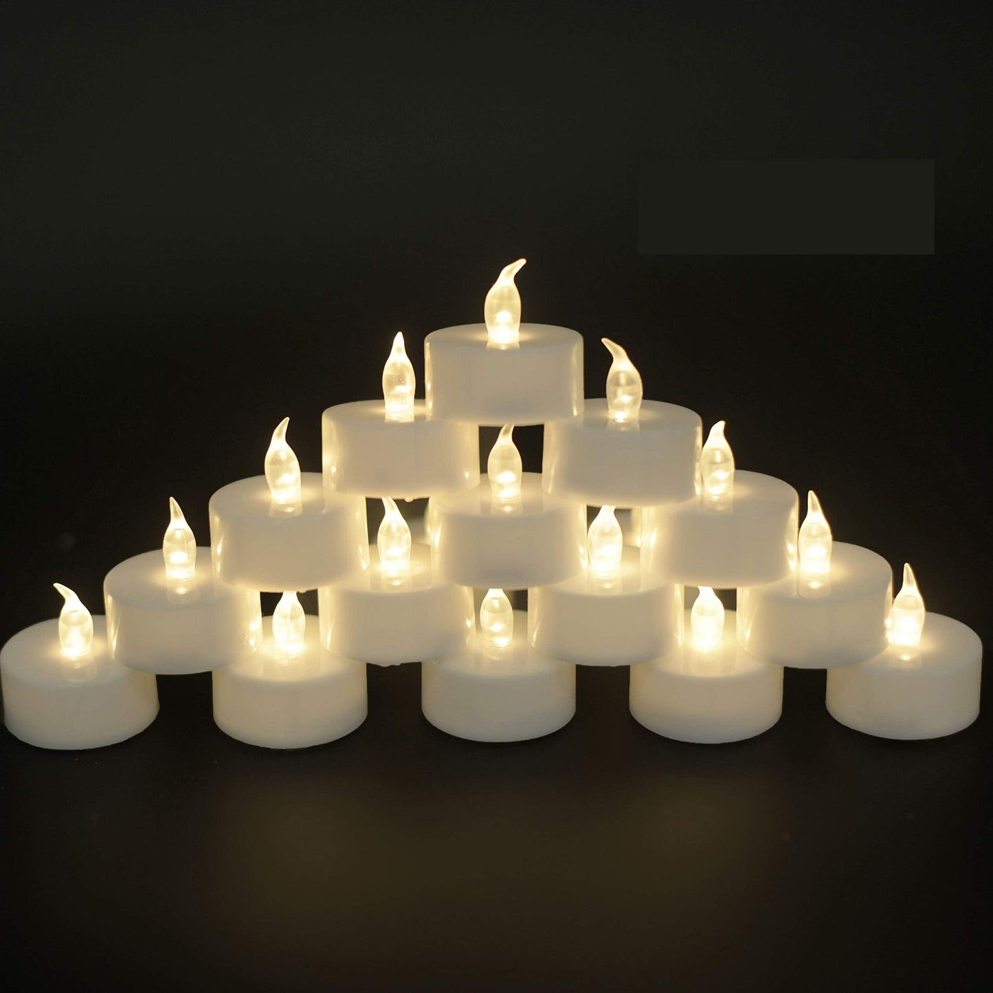 400Pack Battery Tea Lights Candles - LED Tea Lights Realistic Bright Flickering Holiday Gift Operated Flameless LED Tea Light for Festival& Celebration Warm White Battery Powered(sets of 50*8)