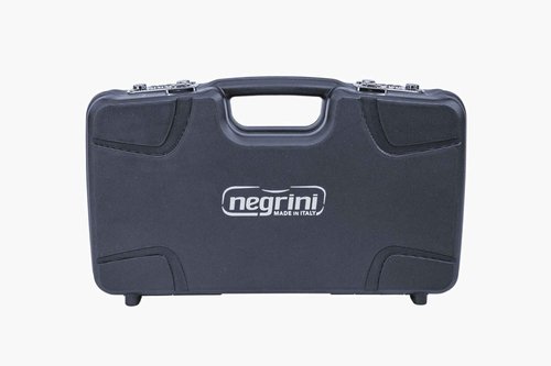 Negrini HYBRID Pistol Carrying Case - RMR Cut, Full Size, Combination Locking, Stackable - Handgun Travel Case - Navy